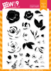 Wplus9 FREEHAND FLORALS Clear Stamps